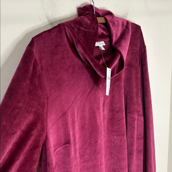 NWT J. JILL PUREJILL Crushed Velour Cowl Neck Tunic Top Size 2X - Picture 6 of 14
